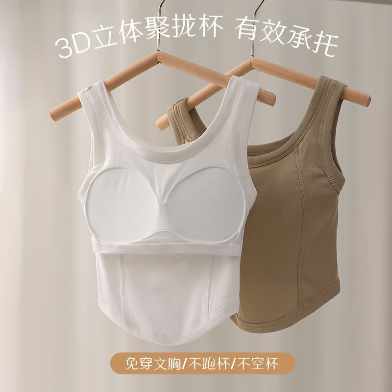Belleza de primavera y verano, tirantes, tirantes, correas, almohadillas para el pecho, tazas fijas, ropa interior y exterior, chicas calientes de color sólido, chaleco de tubo inferior, mujeres