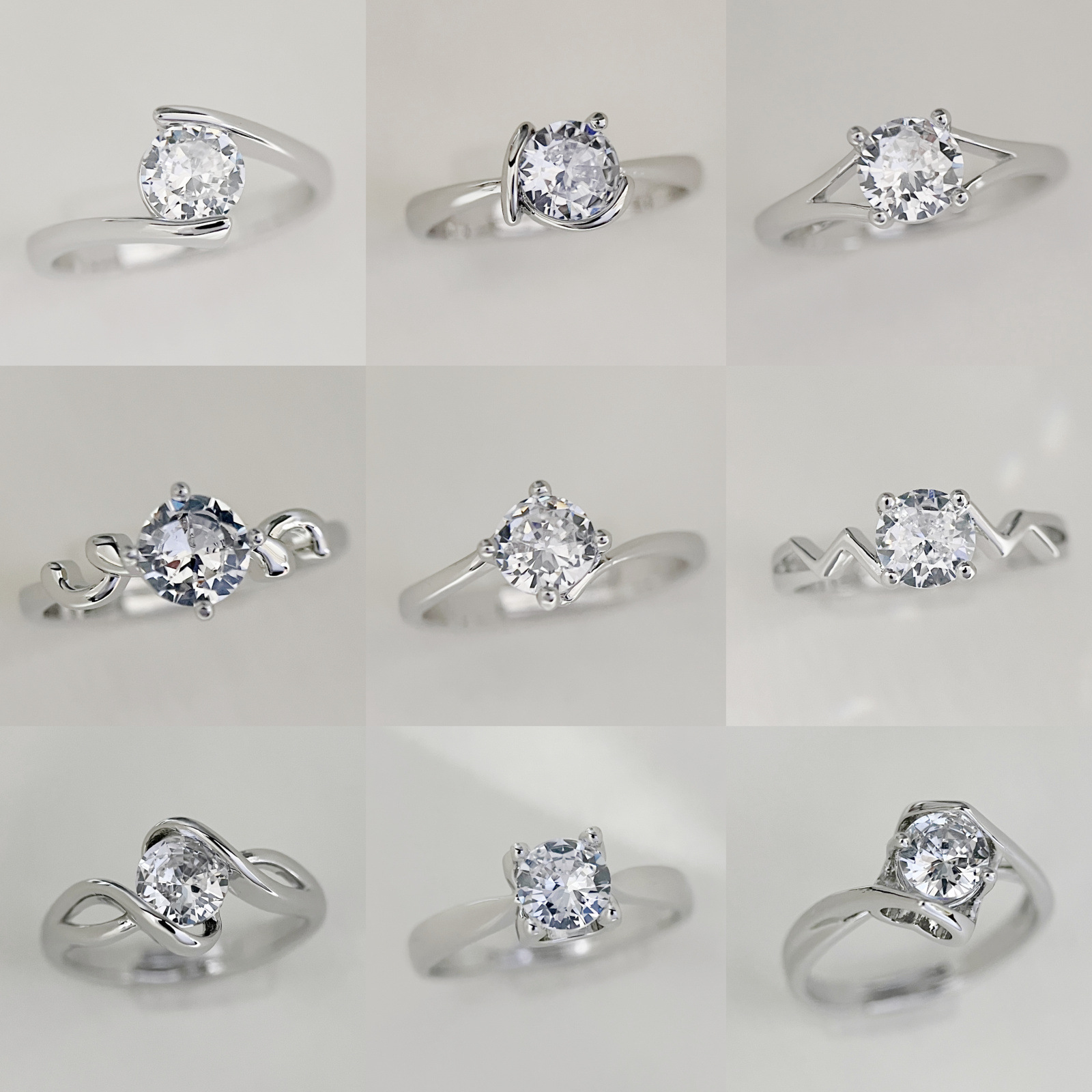 TikTok Explosive Classic Six-Claw Imitation Moissanite Ring Women's Korean-style Light Luxury High-end Love Ring Women's Wedding Ring