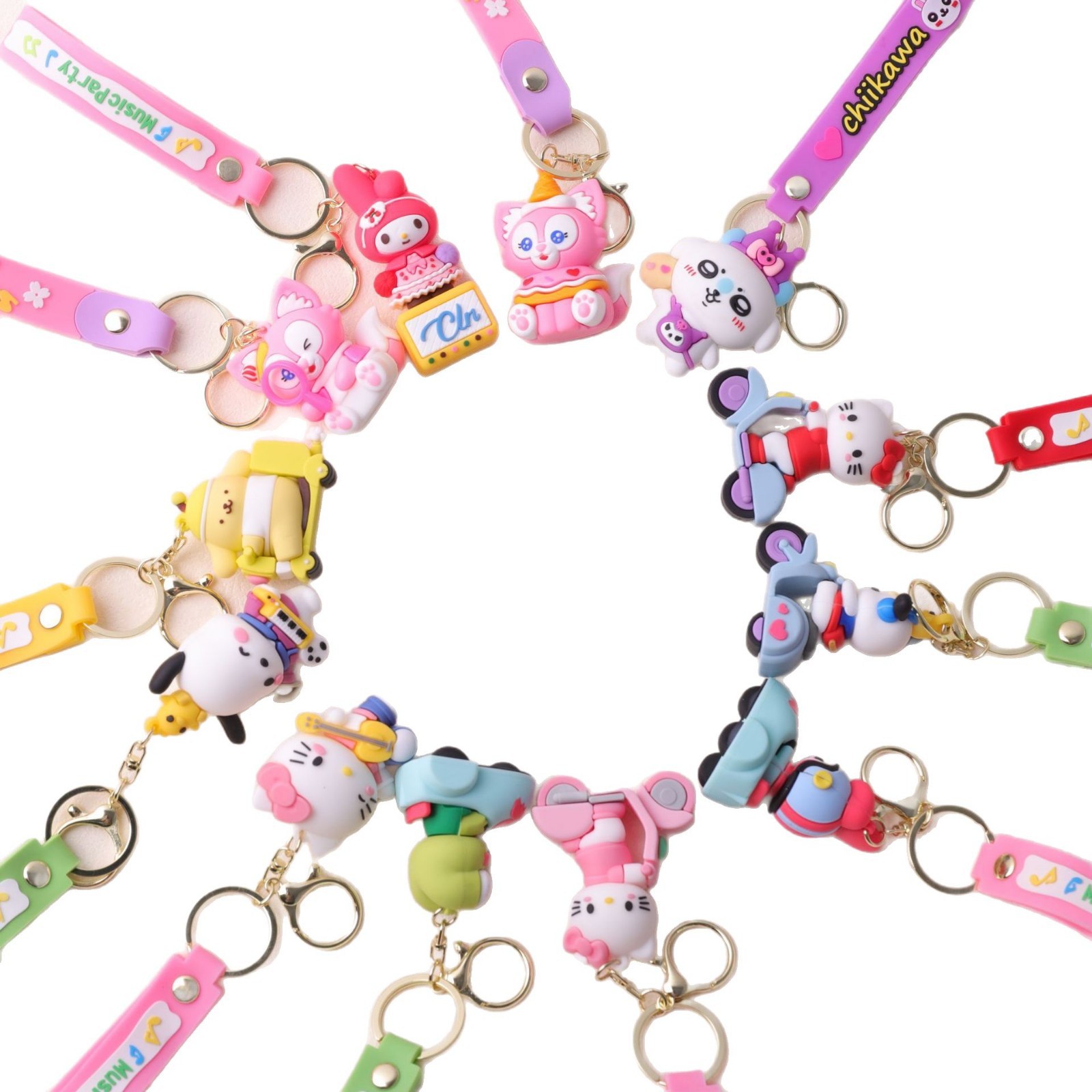 Sesame Street colgante muñeca joyería linda al por mayor de dibujos animados motocicleta colgante mochila pareja llavero llavero llavero