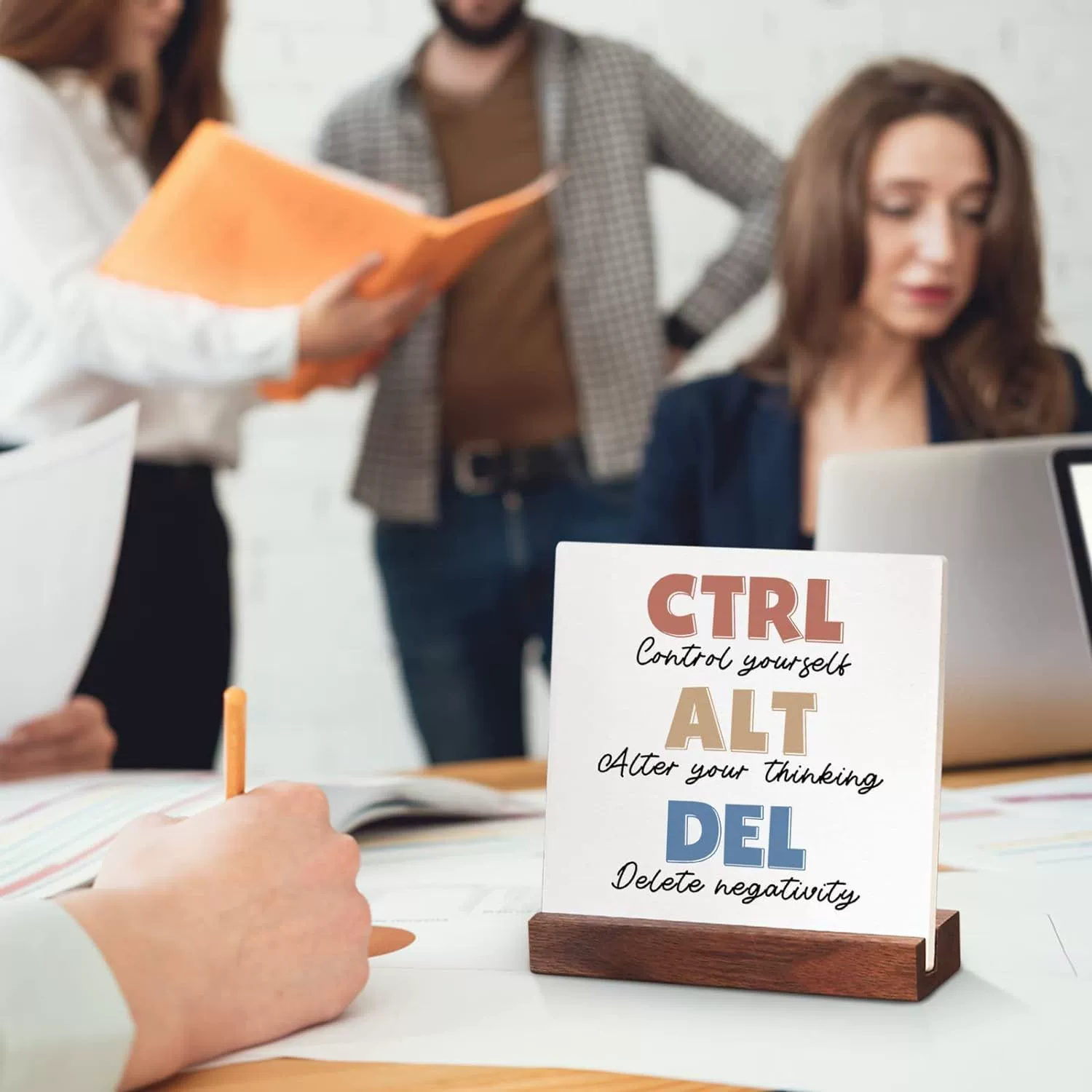 Трансграничный TEMU Amazon взрыв maitong акриловая основа из цельного дерева украшение дома с двойной канавкой