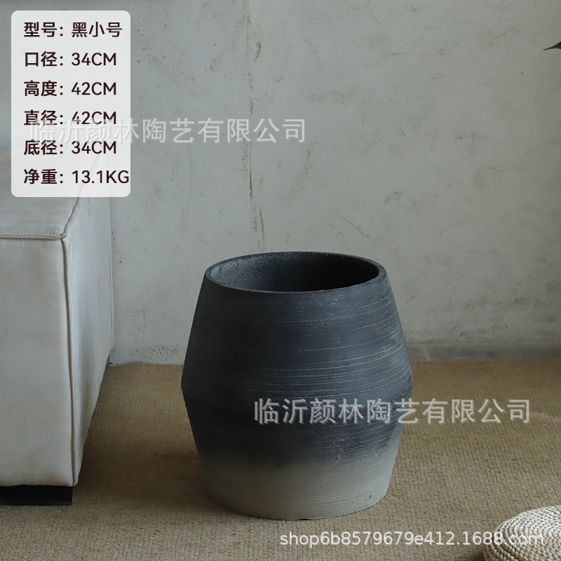 Cementes artísticos de gran calibre nórdico sala de estar terraza jardín patio centro comercial gran maceta verde decoración