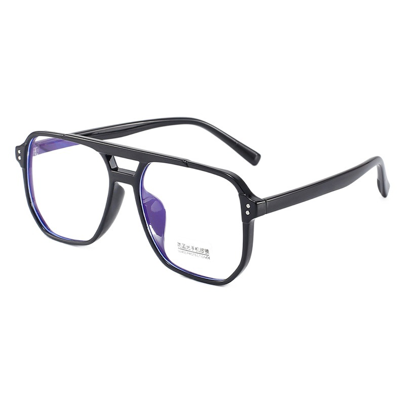 Personalized fashion trendy glasses frame anti-Blue Ray tr90 glasses frame Korean style men's and women's plain retro glasses wholesale