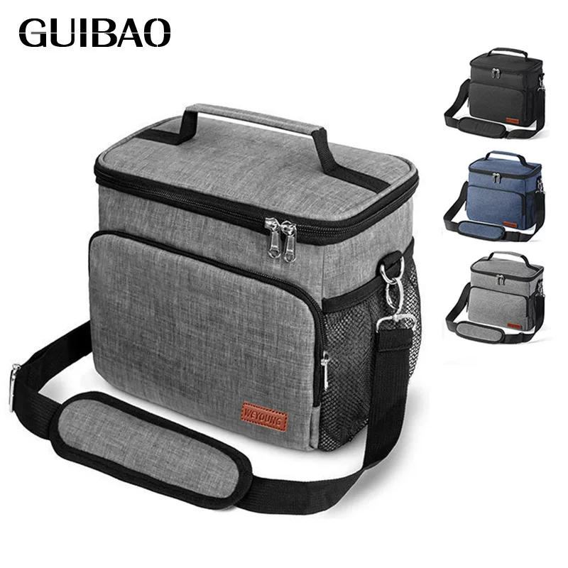 Capacious thermos, lunch box, bag, oxford cloth, increased thickness