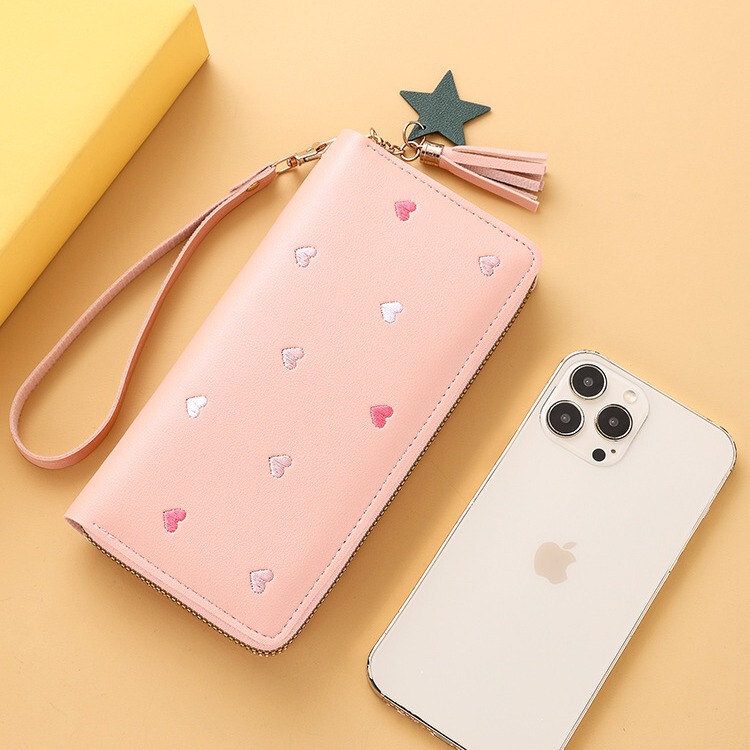 New Fashion Tassel Long Large Capacity Card Bag Zipper Clutch Bag Women Coin Purse Mobile Phone Bag New Fashion Tassel Long Large Capacity Card Bag Zipper Clutch Bag Women Coin Purse Mobile Phone Bag