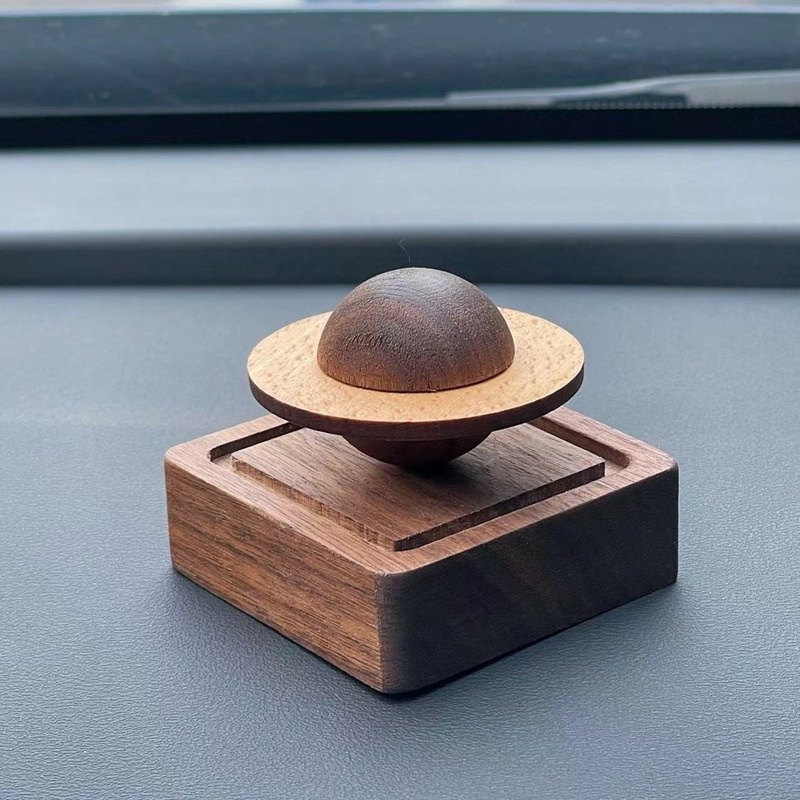 小さな惑星のクルミ材寝室用フレグランスディフューザー、無垢材エッセンシャルオイルアロマ、車載用芳香剤、長時間持続する香り|undefined