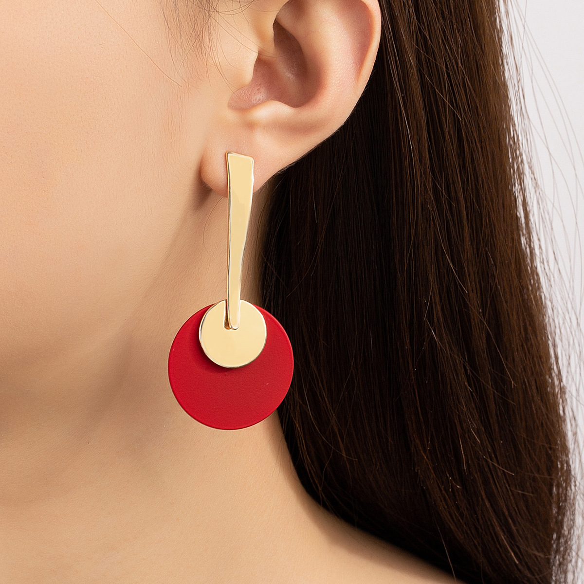 Simple Style Round Alloy Plating Women's Drop Earrings display picture 2