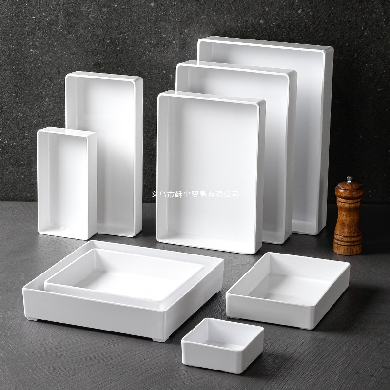 自助餐熟食祥源美方形卤菜凉菜鸭货卤肉盘子托盘卤味密胺盘水展示