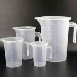 奶茶店5001000 2000mlcc毫升刻度杯烘焙带盖量杯烧杯带刻度塑料量