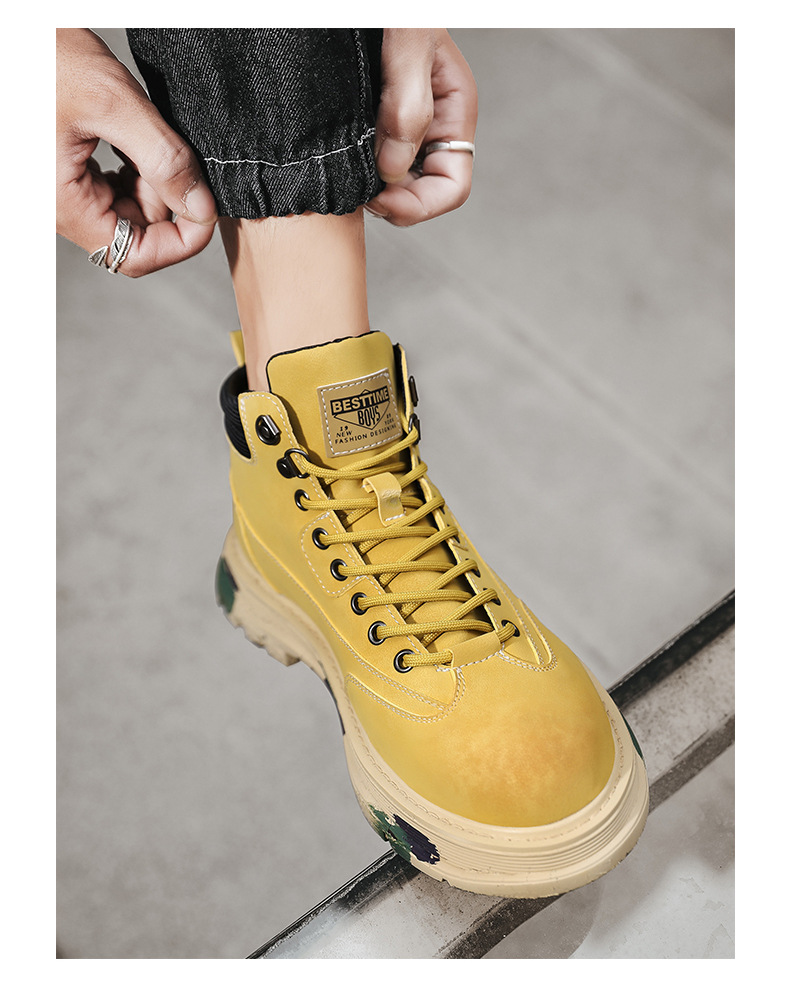 Martin syksyn korkeavartiset miesten ulkoiluun ja vuorikiipeilyyn tarkoitetut urheilukengät, liukumattomat, vedenpitävät aavikkomailaset_voghion.com