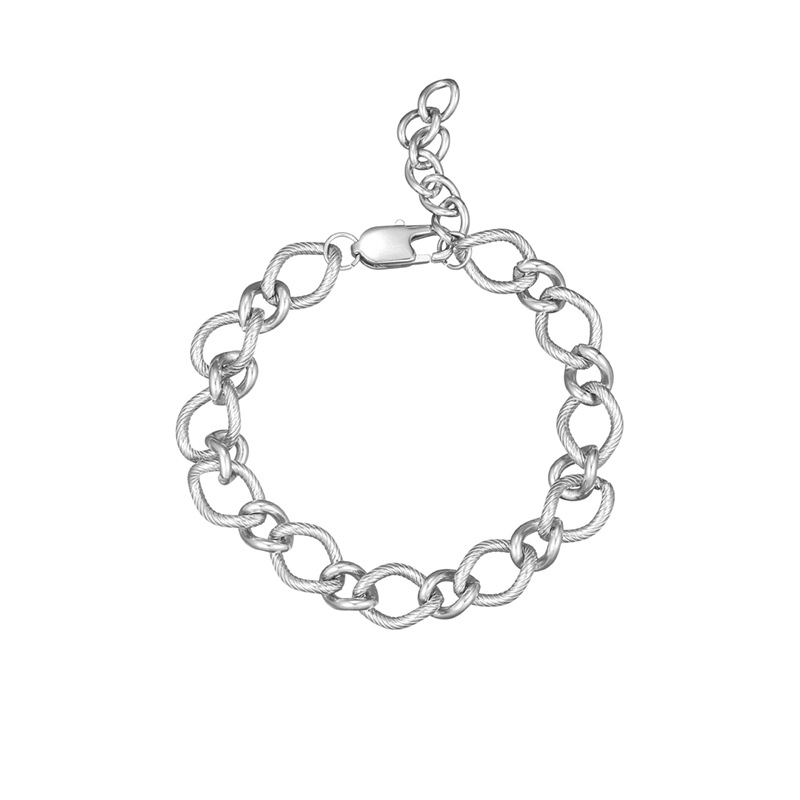 Stainless Steel Material Elegant Retro Lady Geometric Stainless Steel Plating Bracelets Necklace