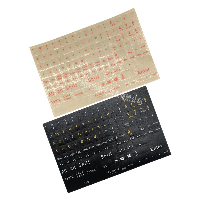 Inglés pegatinas Inglés teclado película aprendizaje lenguaje adecuado para Apple cuaderno hoja grande con número llaves versión completa transparente