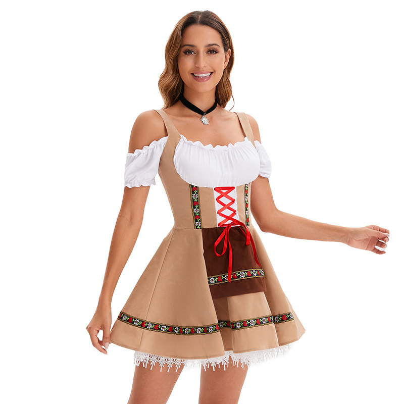 Foreign Trade Adult Women Germany Oktoberfest Clothing Carnival Party Beer Dress Girl Dress Set