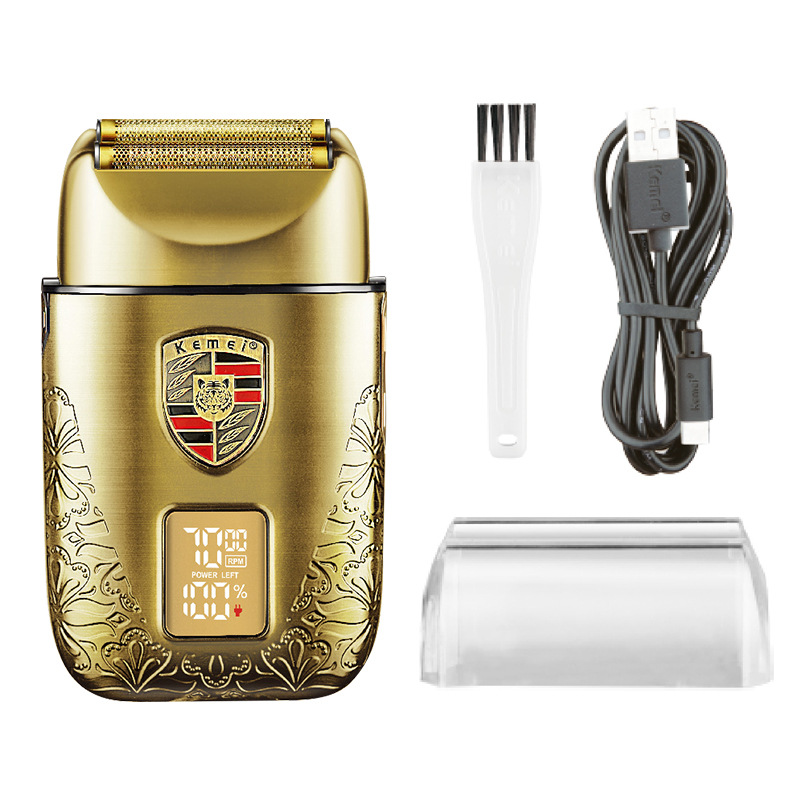 Kemei afeitador eléctrico transfronterizo KM-T93 afeitador recíproco flotante afeitador de pantalla digital afeitador de metal