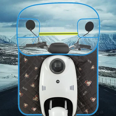 [Removable] Electric motorcycle transparent windshield battery car windshield rain plate assisted bicycle leg guard cover
