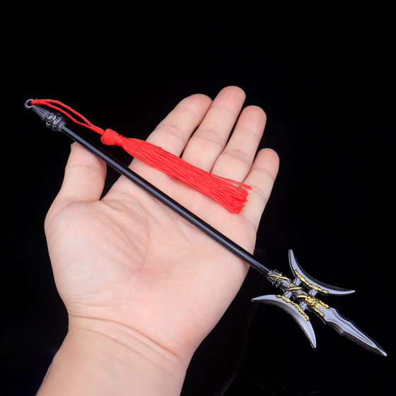 Lv Bu Fangtian Painted Halberd Romance of the Three Kingdoms Ancient Weapon Model Ornaments Eighteen Weapons Alloy Zhao Yun Gentian