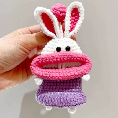 Car key bag – Cute Cartoon Key Case - 14cmx22cm-purple-bunny