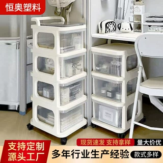 小推车零食杂物抽屉式置物架多层收纳落地移动家用客厅玩具储物架