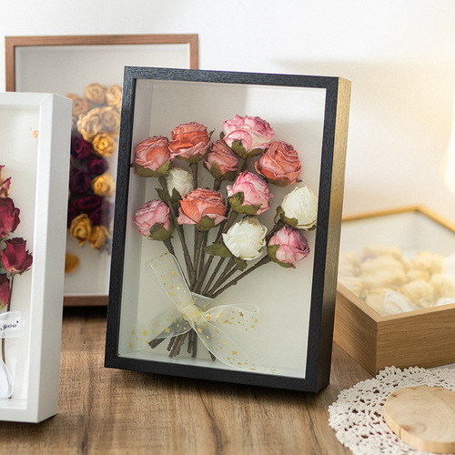 Dry Flower Frame Wholesale Handmade DIY 3D Hollow Specimen Frame 8-inch 7-inch Insect Clay Model Display Picture Frame
