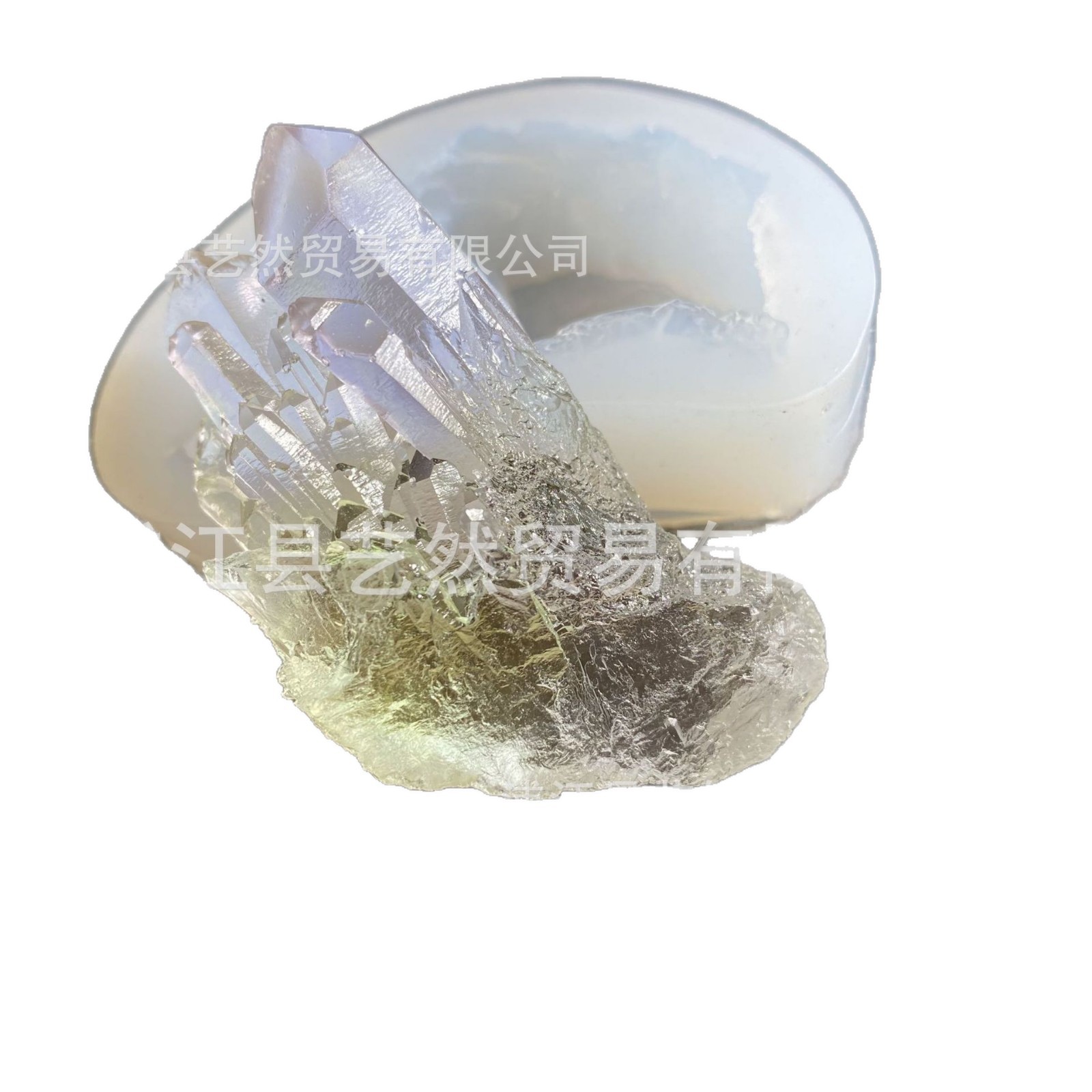Artificial cristal natural racimo original piedra decoración cristal epoxi cristal racimo iceberg cristal epoxi molde de silicona