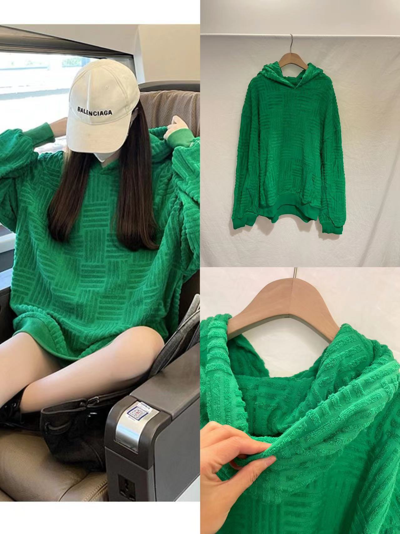 B패밀리 하이 버전 양면 타월 스웨트셔츠·반품 불가
