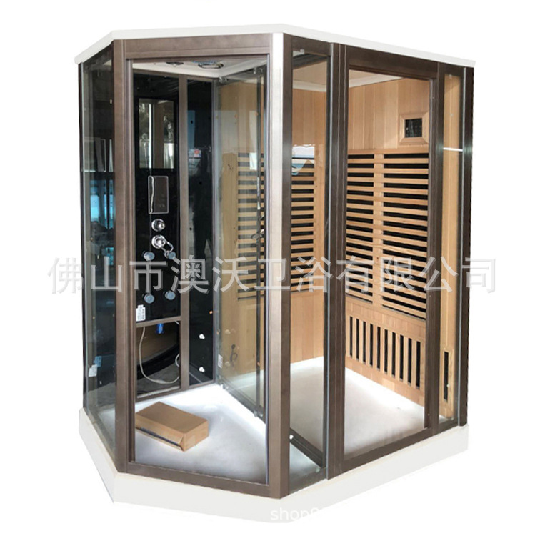 Cuarto de baño de vapor doméstico ducha integrada separación de vapor seco y húmedo tamaño no estándar sauna de vapor seco sala de energía