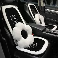 Универсальная плюшевая накидка на автомобильное сиденье, четыре сезона, опции головки под цветок и поясничное, монолитный дизайн