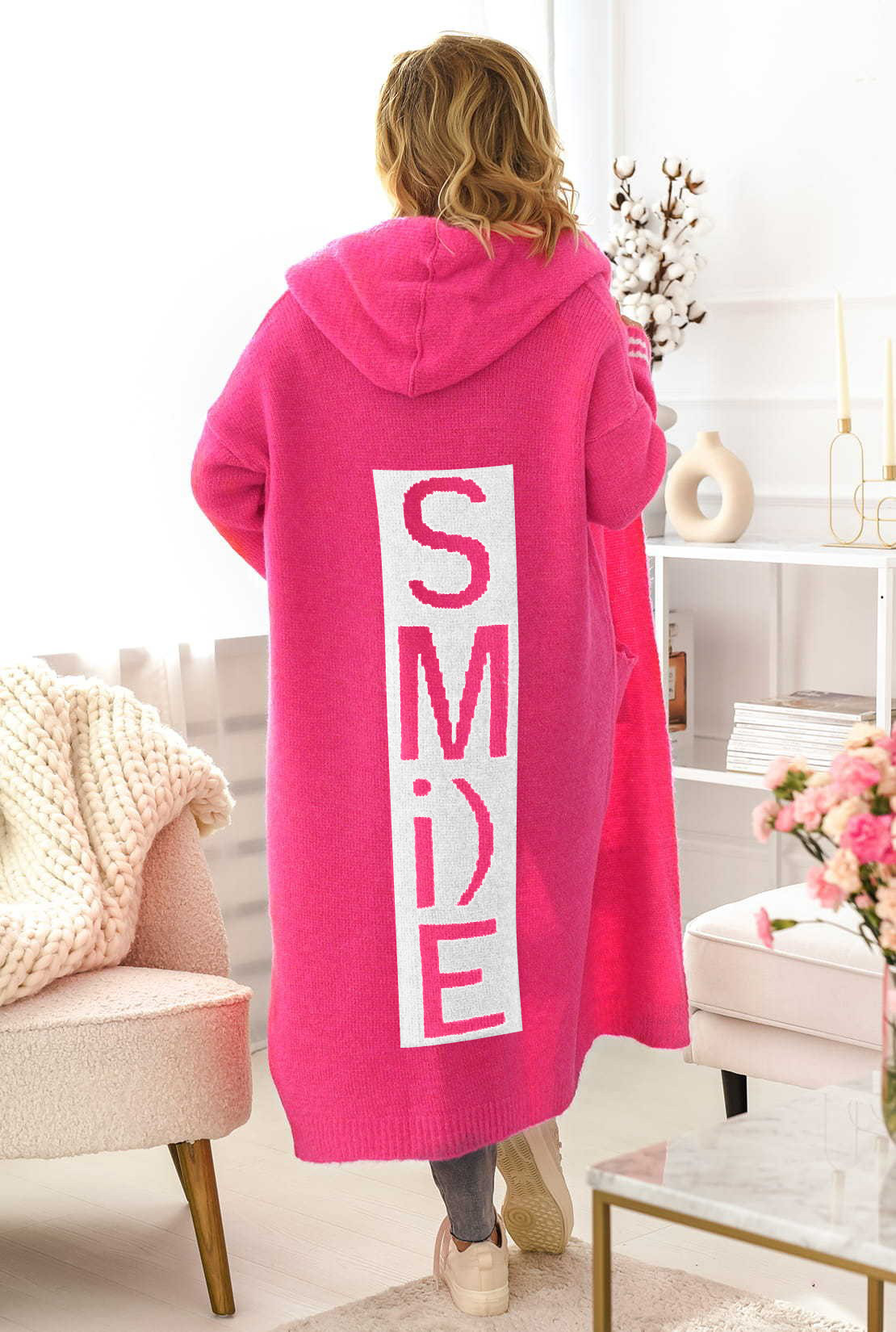 Women's Clothing new knitted sweater cardigan lazy style loose mid length coat_voghion.com