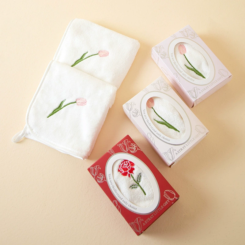 Трансграничные сувениры, квадратные полотенца-тюльпаны, маленькие полотенца, полотенца для рук, подарочные коробки, свадебные подарки, доставка подарков