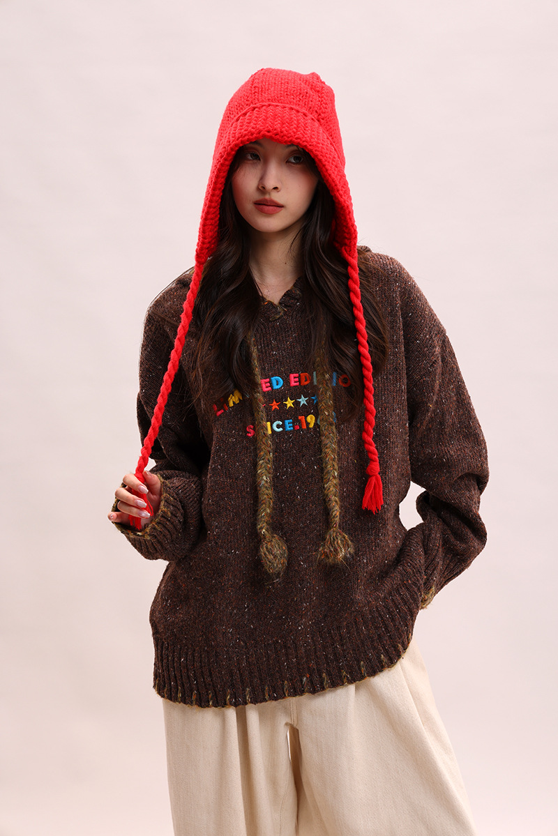 Koreanische version spitze up süße, niedlich, warm und vielseitig Rotkäppchen kinder winter gestrickte garn ohr_voghion.com