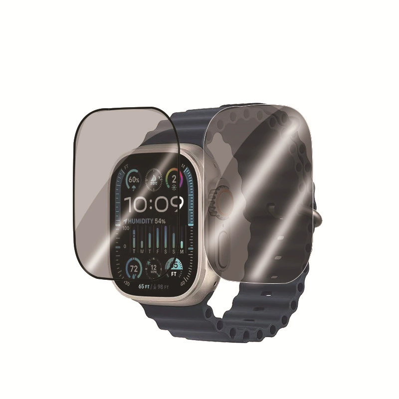 Применение защитной пленки Apple 49 мм от сколов, полное покрытиеArc стекло Apple Watch Ultra защитная пленка