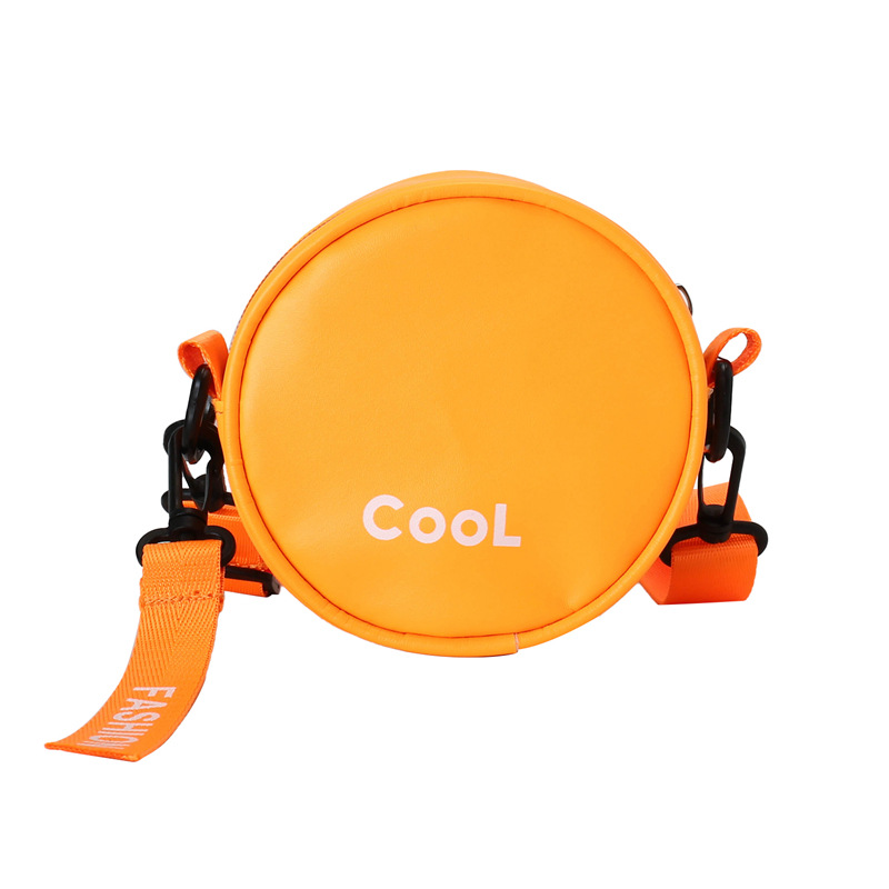Bolso de hombro para niños y niños de moda estilo coreano creativo redondo letra de estilo occidental bolso de mensajero para niños nuevo mini bolso para niños