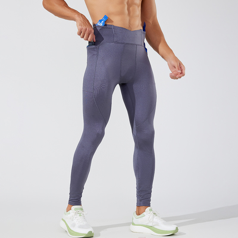 Pantalones de yoga y fitness unisex, novedad otoño-invierno 2026, pantalones largos elásticos de compresión, pantalones deportivos largos transfronterizos europeos y americanos