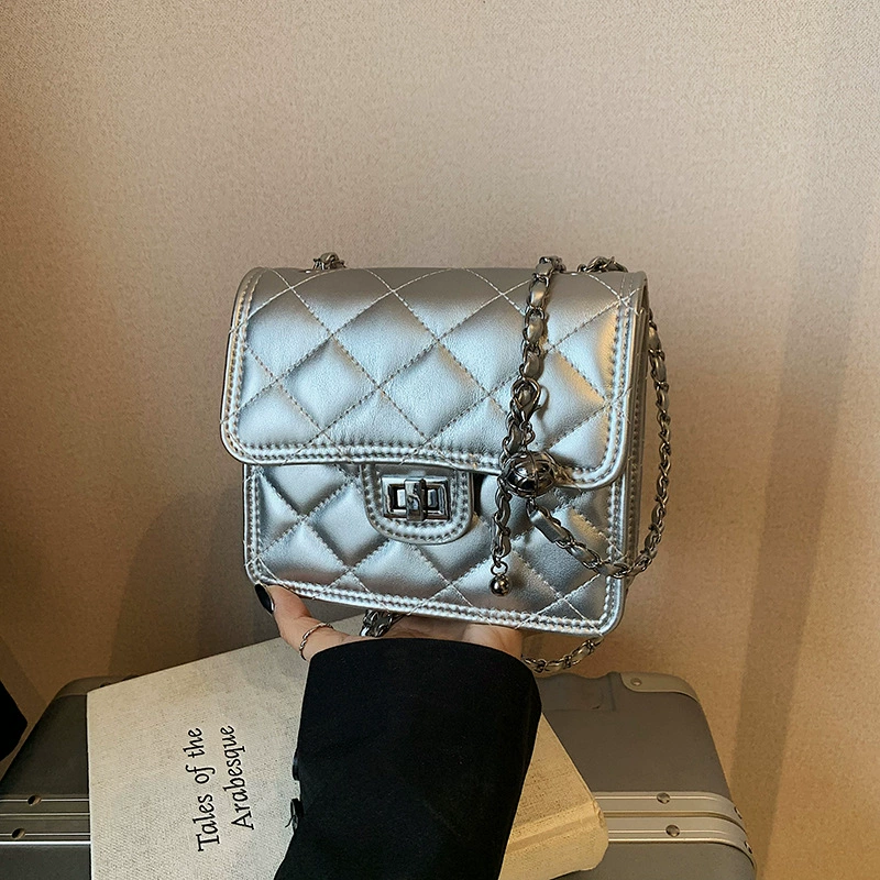 Унисекс цепь, замок, сумка через плечо, стиль высокого качества, стиль Chanel