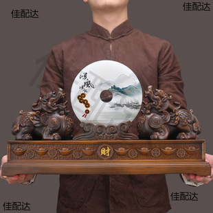 Kirin ornaments a pair of brave peace buckle poly wealth array living room entrance porch office decorations
