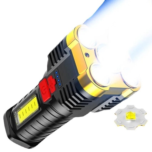 Cross-border five-core explosive flashlight strong light rechargeable super bright small special forces outdoor multi-function led long-beam light