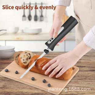 Household steak knife kitchen electric bread knife cake cutter stainless steel western point electric knife for food