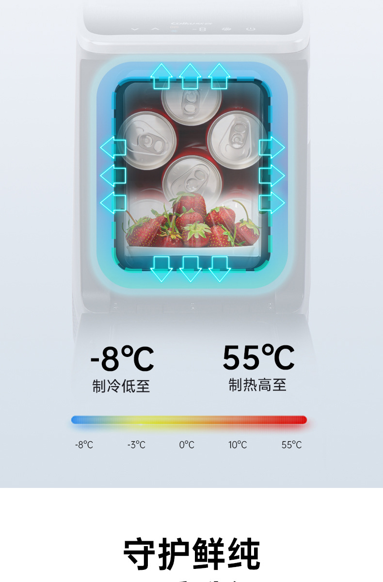 Suitable for 24 Ideal L7 Car Refrigerator 5L Capacity Armrest Box Non-destructive Modification Cold and Warm Dual Car Refrigerator