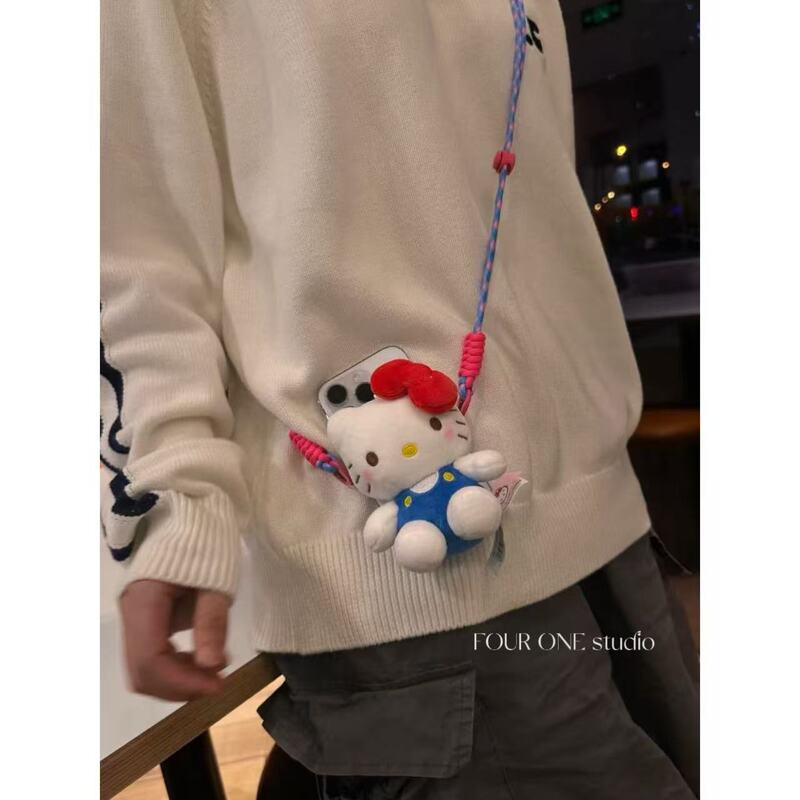 携帯電話バッククリップ赤と青キティ携帯電話バッククリップ女の子パーソナライズされた携帯電話ケースかわいい人形人形|undefined