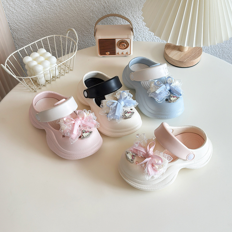 Girls' Thick-Soled Height-Increasing Clogs for Women, Summer Outer Wear 2025 New Platform Non-Slip Sandals for Girls