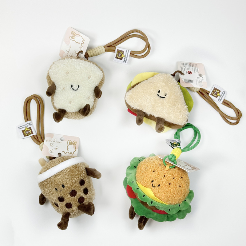 Jell かわいいアフタヌーンティーぬいぐるみハンバーガーサンドイッチケーキ人形バッグペンダントペンダントおもちゃ卸売|undefined