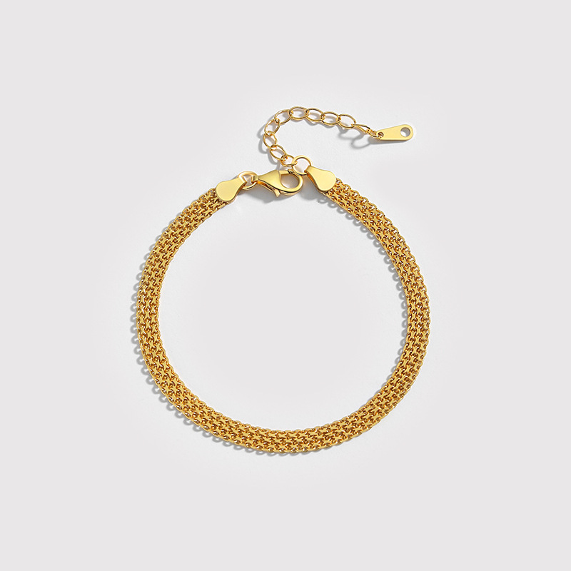 Bracciale in argento sterling stile freddo moda leggero lusso intrecciato cavo_voghion.com