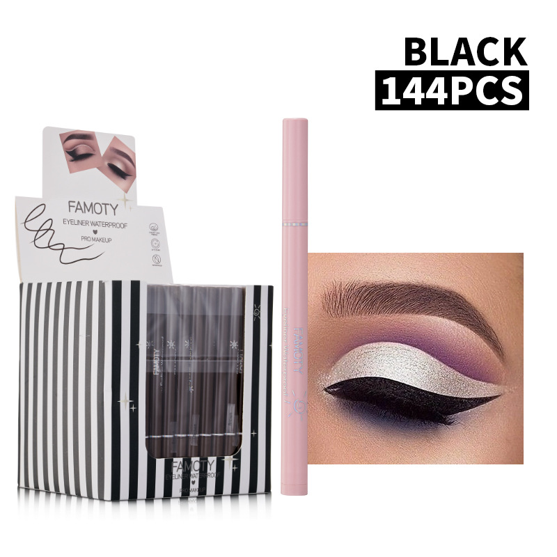 Color eyeliner FAMOTY non-blooming Eyeliner Liquid long-lasting quick-drying waterproof eyeliner lying silkworm pen Cosmetics Wholesale