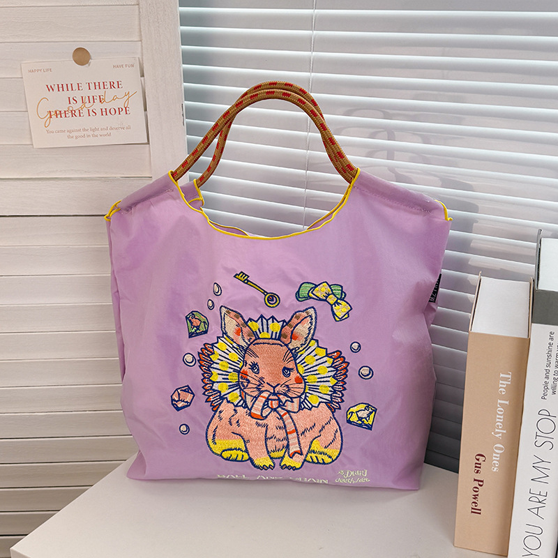 春の新日本刺繍ボールチェーン環境に優しいバッグレディースショッピングクロスボディバッグショルダーキャンバスバッグハンドバッグ|undefined