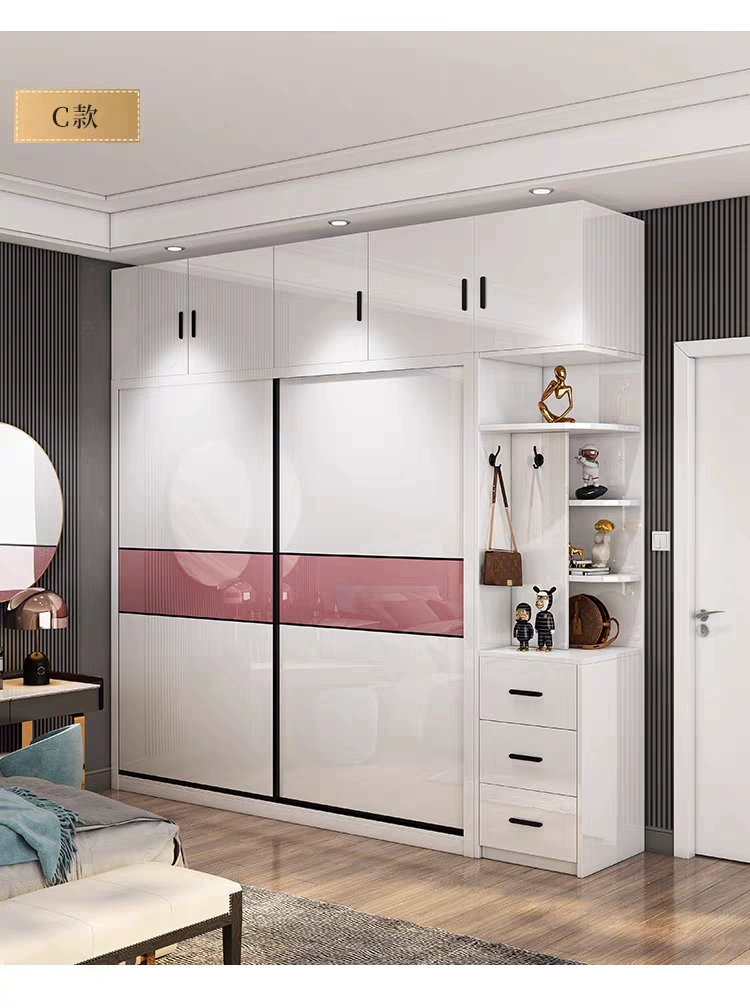 W6 Highlight Wardrobe Gate Customized Home Beds Pushing Door Moving Gate Molescase Gate Customize Simple Western Qi -resistant and wear -resistant