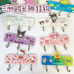 Little Red Book's same style door hook Sanrio cartoon bathroom hook cute acrylic seamless hook no punching