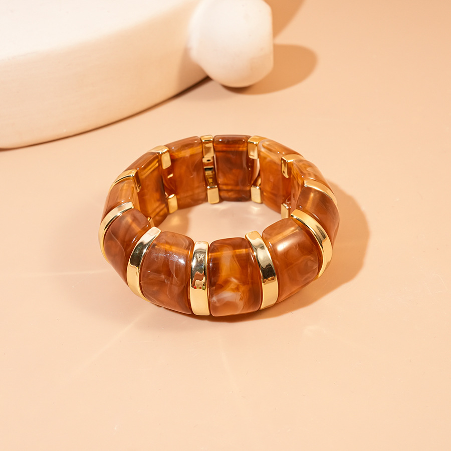 Pulsera de costura de mancha geométrica acrílica europea y americana, pulsera de moda de personalidad de nicho, joyería de temperamento único de alta calidad image 10