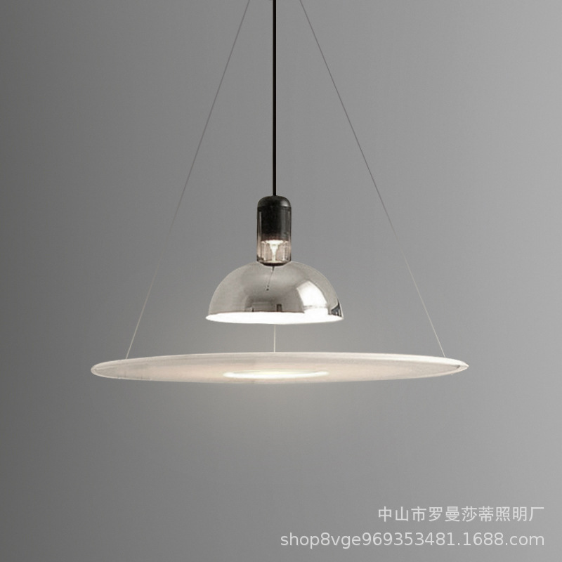 Italian restaurant chandelier Flos Frisbi classic designer lamps study dining table simple flying saucer chandelier