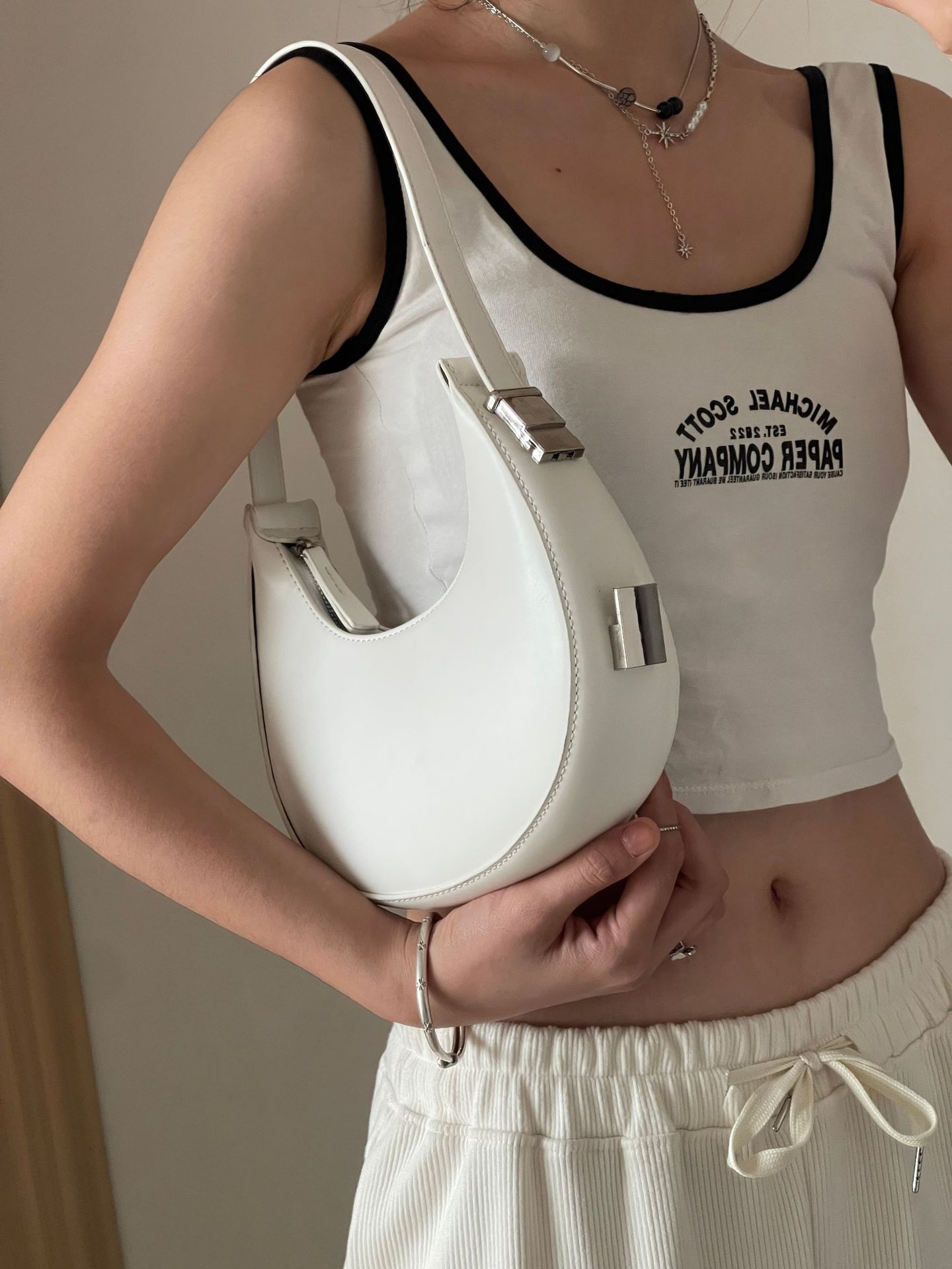 Nuova borsa da donna piccola e alla moda, versatile, con fibbia a chiusura, a forma di mezzaluna, piccola e casual borsa a spalla singola_voghion.com