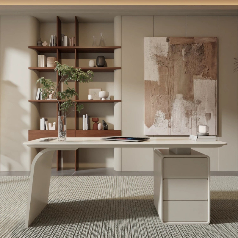 Yuncheng Light Luxury Desk Home Study Italian Minimalist Solid Wood…