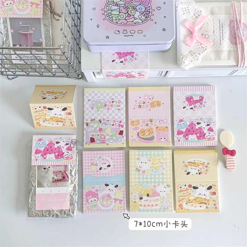 Ins ветер мультфильм милый щенок карточка 7CM ретро упаковочный материал оригинальная английская текстовая бумага для оригами